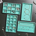 Frebeauty Jewelry Organizer Tray,Stackable Velvet Jewelry Trays,Drawer Inserts Earring Organizer For Women Jewelry Storage Di