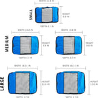 TravelWise 5 Piece Packing Cubes Set, Lightweight Luggage Organizer with Mesh Panels and 2 Way Zippers, Includes Small, Mediu