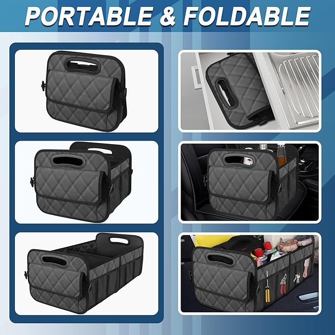 Deosk Car Trunk Organizer for SUV, Car Organizers and Storage with 6 Pocket, Car Accessories for Women/Men 70L Waterproof