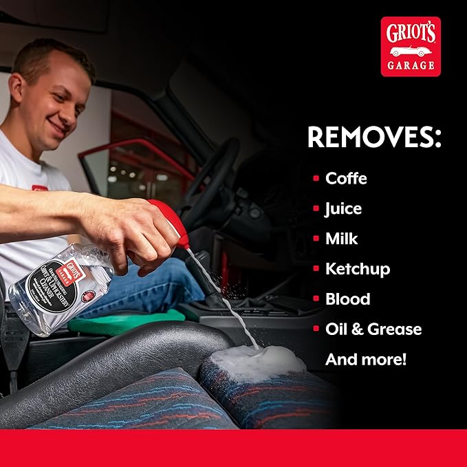 Griot's Garage Odor Neutralizing Carpet and Upholstery Cleaner for Car Floor Mats, Upholstery, Microfiber Seats, Household Fa