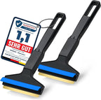 Car Ice Scraper Brass Blade - fast, easy & efficient - [ 2 Pack ] Brass Ice Scraper for Car - Ice Scrapers for Car Windshield Ice Scraper - Original Murska from Europe - for Winter - A053-2 Black Blue