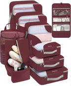 10 Set Packing Cubes for Travel, Gifts for Women Mom,Anti-Tearing Suitcase Organizer for Luggage with Shoe & Hanging Toiletry