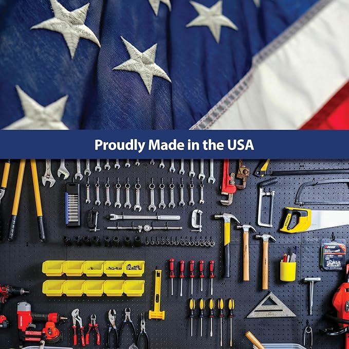 WallPeg Peg board Bin Kit - Kit PB-4 - Pegboard Accessories for Garage Storage & Tool Organizer - Workbench Bins Pegboard Acc
