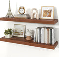 Floating Shelves for Wall, 9.3" Deep Wall Mounted Wood Shelves for Bathroom, Bedroom, Living Room, Kitchen, Hanging Shelf for