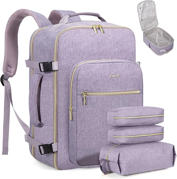 LOVEVOOK Travel Backpack for Women & Men 40L,Airline Approved Carry On Backpack Travel Essentials,TSA Carry on Luggage,Waterp