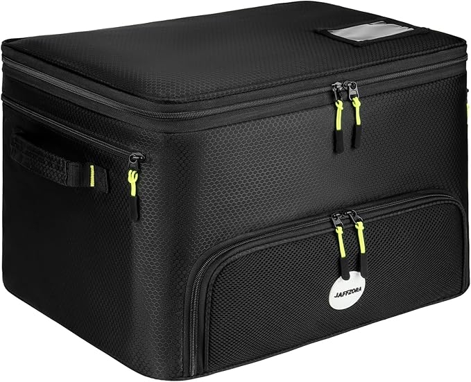 Golf Trunk Organizer, 2 Layers Golf Accessories Bag for Men, Waterproof Car Golf Storage Organizer with Compartment for 2