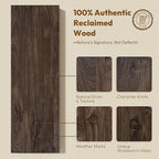 Vivelove Elm Wood Floating Shelves, Wooden Shelves for Wall with Invisible Bracket for Living Room Bedroom Bathroom Office Bo
