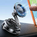 SYNCWIRE for MagSafe Car Mount [3-Axis Adjustable], Vacuum Magnetic Phone Holder with Replaceable Suction Cup Dashboard/Windshield, 360° Rotation & Foldable, for iPhone 17-12 Pro Max Plus