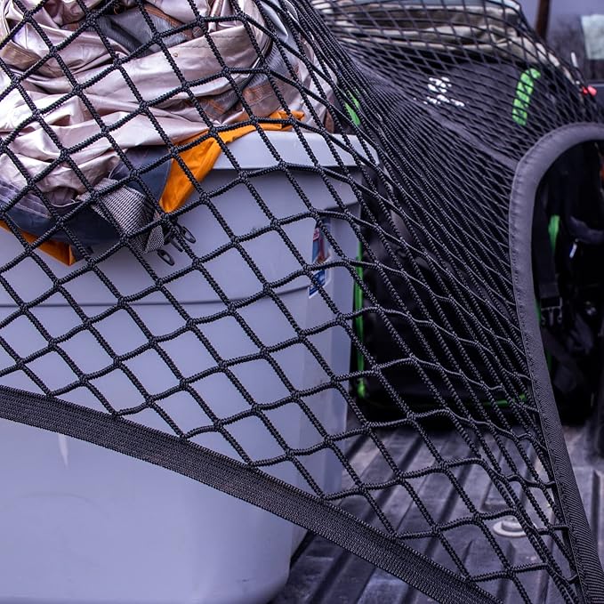 Highly Elastic Cargo Net, Simple Truck Bed Cargo Mesh Organizer, Suitable for Daily Light Loads of Trucks, 4'x4' Stretches to 7'x7' (Single Layer)