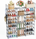 Mavivegue 9 Tiers Tall Shoe Organizer - Vertical Shoe Shelf for 50-55 Pairs, Stackable Racks for Entryway, Closet, Garage - G