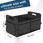 Femuar Car Trunk Organizer with 72L Large Capacity Waterproof Collapsible and 11 Pockets, Trunk Organizer for Car SUV/Jeep/Sedan, Large Size, Grey