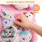 Over The Door Stuffed Animal Storage, Cotton Toy Organizer for Storage Plush Toys,Baby Supplies, Stuffed Animal Holder with 4