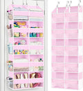 Ofiray-home Pink Over The Door Organizer 5 Tiers, Extra Large Behind Door Storage of 10 Compartments, 50 lbs Weight Capacity 