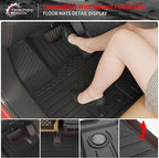Floor Mats Compatible with 2022-2025 2026 Nissan Pathfinder 7&8 Seats Cargo Mat Cargo Liner TPE Back Seat Cover Protector 2024 Pathfinder Accessories (Trunk Mat with Backrest Mat+Floor Mats)