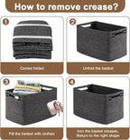 OIASKET Storage Baskets for Organizing, Woven Decorative Baskets for Shelves - Books, Towels, and Clothes, Cotton Rope Toy St