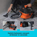 BLACK+DECKER Shop Vacuum Wet and Dry, 4 Gallon 5.0 Peak HP Wet/Dry Vacuum, Quiet Operation with Muffler, Long Reach Cleaning 
