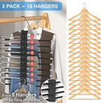 Upgrade 9 Layers Pant Hangers Space Saving, Non Slip Stainless Steel Multifunctional Pants Rack S-Type Clothes Pant Closet Ha