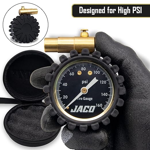 JACO RDX-160 Presta Tire Pressure Gauge for Bikes (10-160 PSI) | Road Bike & BMX Series