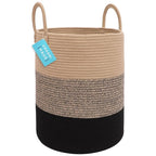 OrganiHaus Large Brown Woven Laundry Basket w/Handles 52L, Rope Dirty Clothes Hamper, Blanket Basket for Living Room, Baby La