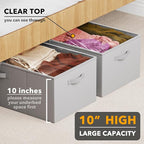 SpaceAid 8 Pack Bed Sheet Organizers and Storage, and 2 Pack 10" High Under Bed Storage Containers