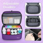 Mancro Dual Layers Pill Bottle Organizer Bag, Medicine Pill Organizer Bag with Lockable Zipper, Medicine Travel Bag for Pills