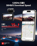 REDTIGER ViewClear 70 4K+2.5K Dash Cam Front and Rear, 8MP STARVIS 2 IMX678 x Noctura™ Sensor, Dual HDR Hyper Night Clarity, 