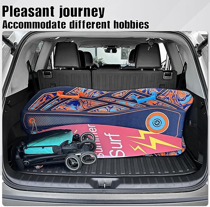 Cargo Mat with Backrest Mat 2-in-1 for 2024 2025 2026 Toyota Grand Highlander Car Mat Accessories, TPE All Weather Cargo Liner Trunk Mat(Grand Highlander-2 in 1 Trunk Mat)