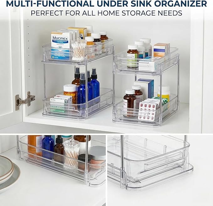 3-Tier Vitamin Storage Organizer, Organizer for Vitamin Bottles And Medicine Bottle, Vitamin Bottle Organizer for Countertop,