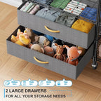 Ulif F3R Heavy Duty Clothes Rack（With Lockable Wheels）Freestanding Clothing Racks for Hanging Clothes，Adjustable Closet Organ