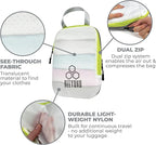 Beeyond Compression Packing Cubes Set - 6 Pieces for Travel and Luggage Organization, Includes Large & Small Cubes, Accessori