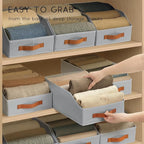 Homsorout Fabric Storage Bins for Organizing - 8 Pack Large Trapezoid Collapsible Storage Bins with Front Handle, Closet Orga