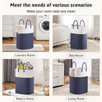 Laundry Basket,Woven Cotton Rope Laundry Hamper,Versatile Storage for Dirty Clothes,Baby Toys,and Blankets in Bathroom, Nurse