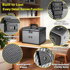 File Storage Cabinet File Organizer Document Organizer File Box in Office and Home with Combination Lock with 20 Letter Size 