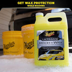 Meguiar's Ultimate Wash and Wax, Car Wash Soap and Wax Cleans & Shines in One Step, Shine & Protect with an Enhanced pH Balan