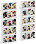upsimples 10 Pack Acrylic Shelves Wall Organizer and Storage, 15" Display Shelf for Figure, Toy Cars, Perfume, Kids Bookshelf