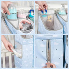Orzbow 3-in-1 Hanging Diaper Organization Storage for Baby Essentials | Nursery Organizer and Baby Diaper Caddy | Hang on Cri