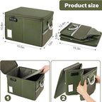 TOMKID Fireproof Document Box, Fire Proof Safe Box for Home Document Organizer with Lock, Fire Organizer Office Storage Cabin