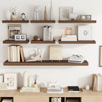 32 Inch Floating Shelves, 3D Textured Wood Grain, 32"x9.25"x1.5" Inch Deep Floating Shelves for Wall, Wooden Shelves for Bath