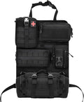 6 Pack Tactical Car Seat Back Organizer,Backseat Organizer with 5 Detachable Molle Pouches,Molle Panel Organizer Fits for Vehicel Such as Jeep,Truck,SUV, Car(Black)