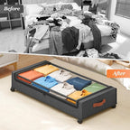 Yecaye 70L Under Bed Storage with Wheels, 3 Pack Larger Capacity Under Bed Storage Containers, Underbed Shoe Storage Organize