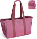 BALEINE Soft 9 Gallon Extra Large Utility Tote, Foldable Reusable Storage Bag (Berry Pink)