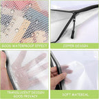 24pcs Mesh Zipper Pouches, A3 Size 17 x 12 inches Waterproof Black Zipper Bags, Water-Resistant Plastic Zipper Pouch for Scho