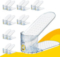 Shoe Slots Organizer, Adjustable 15 Pack Shoe Stacker for Closet Storage, Clear Double Layer Space Saver, Durable and Stackab
