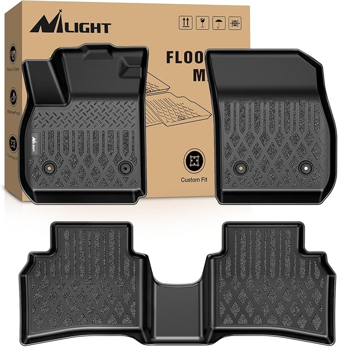 Nilight TPE Floor Mats for Buick Envision 2021 2022 2023 2024 2025 2026 All Weather Custom Fit Heavy Duty Floor Liners