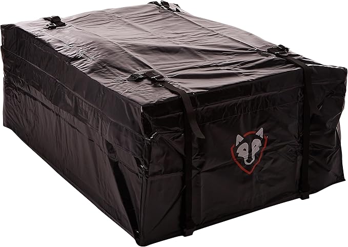 Rightline Gear Ace 2 Weatherproof Rooftop Cargo Carrier for Top of Vehicle, Attaches With or Without Roof Rack, 15 Cubic Feet, Black