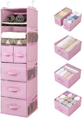 GRANNY SAYS Hanging Closet Organizers and Storage, 6 Shelves Closet Hanging Organizer with 6 Side Pockets, 5 Drawer Storage O