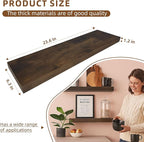 Floating Shelves for Wall, 23.6 inch Long Set of 3 Wood Rustic Wall Mounted Shelves, Display Shelf with Invisible Heavy, Larg