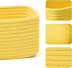 MiniArk Small Storage Baskets for Organizing | Closet Organizer Bins | Shelf Toy Basket | Woven Rope Baskets | Cube Decorativ