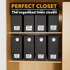 SpaceAid 8 Pack Bed Sheet Organizers and Storage, Foldable Sheet Organizer for Linen Closet, Sheets Set Folder Keeper with Wi
