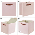 Bagnizer Collapsible Fabric Storage Cube Bins with 2 Reinforced PU Handles, Foldable Storage Organizer Baskets for Closet, Sh